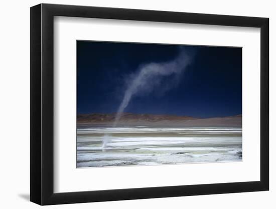 Salar Pujsa, Dust Devil, Atacama Desert, Chile-Rhonda Klevansky-Framed Premium Photographic Print