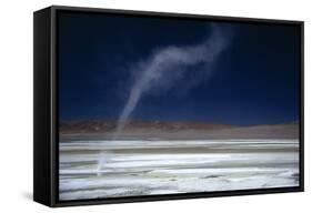 Salar Pujsa, Dust Devil, Atacama Desert, Chile-Rhonda Klevansky-Framed Stretched Canvas