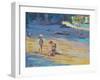 Salcombe Beach, Children-Jennifer Wright-Framed Giclee Print