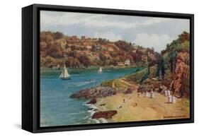Salcombe, from Sunny Cove-Alfred Robert Quinton-Framed Stretched Canvas