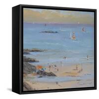 Salcombe Millbay Morning-Jennifer Wright-Framed Stretched Canvas