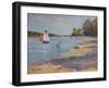 Salcombe, Red Sail-Jennifer Wright-Framed Giclee Print