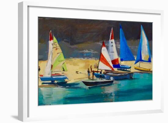 Salcombe Smalls Cove Dinghies-Jennifer Wright-Framed Giclee Print