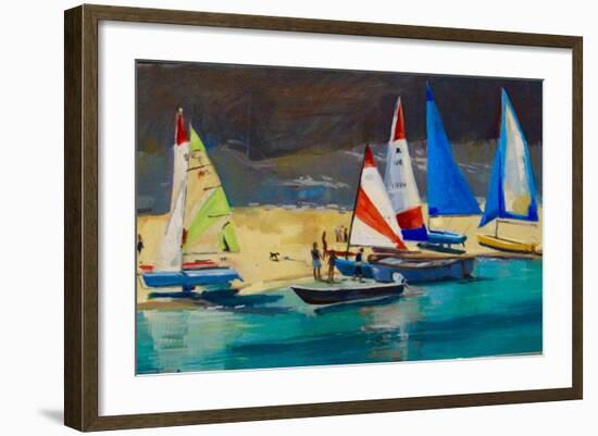 Salcombe Smalls Cove Dinghies-Jennifer Wright-Framed Giclee Print