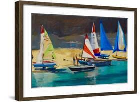 Salcombe Smalls Cove Dinghies-Jennifer Wright-Framed Giclee Print