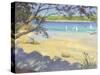 Salcombe Southsands Beach-Jennifer Wright-Stretched Canvas