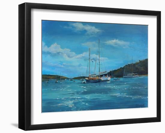 Salcombe Yachts, Perfect Day-Jennifer Wright-Framed Giclee Print