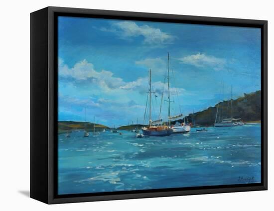 Salcombe Yachts, Perfect Day-Jennifer Wright-Framed Stretched Canvas