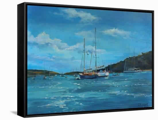 Salcombe Yachts, Perfect Day-Jennifer Wright-Framed Stretched Canvas