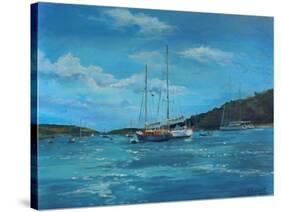 Salcombe Yachts, Perfect Day-Jennifer Wright-Stretched Canvas