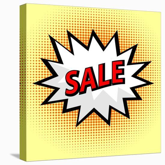 Sale Label in Pop Art Style-PiXXart-Stretched Canvas