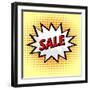 Sale Label in Pop Art Style-PiXXart-Framed Art Print