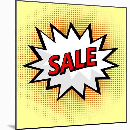 Sale Label in Pop Art Style-PiXXart-Mounted Art Print