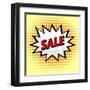 Sale Label in Pop Art Style-PiXXart-Framed Art Print