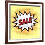 Sale Label in Pop Art Style-PiXXart-Framed Art Print