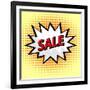 Sale Label in Pop Art Style-PiXXart-Framed Art Print