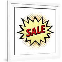 Sale Label in Pop Art Style-PiXXart-Framed Art Print