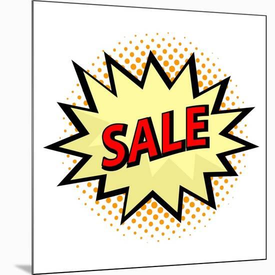 Sale Label in Pop Art Style-PiXXart-Mounted Art Print