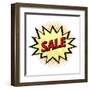 Sale Label in Pop Art Style-PiXXart-Framed Art Print