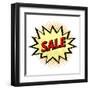 Sale Label in Pop Art Style-PiXXart-Framed Art Print