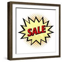 Sale Label in Pop Art Style-PiXXart-Framed Art Print