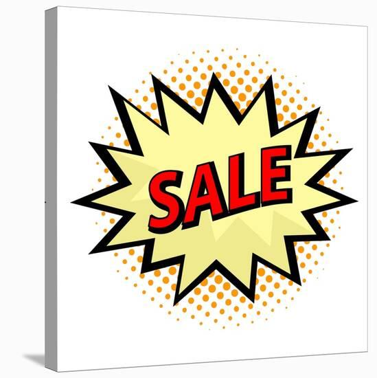 Sale Label in Pop Art Style-PiXXart-Stretched Canvas