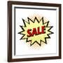 Sale Label in Pop Art Style-PiXXart-Framed Art Print