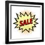 Sale Label in Pop Art Style-PiXXart-Framed Art Print