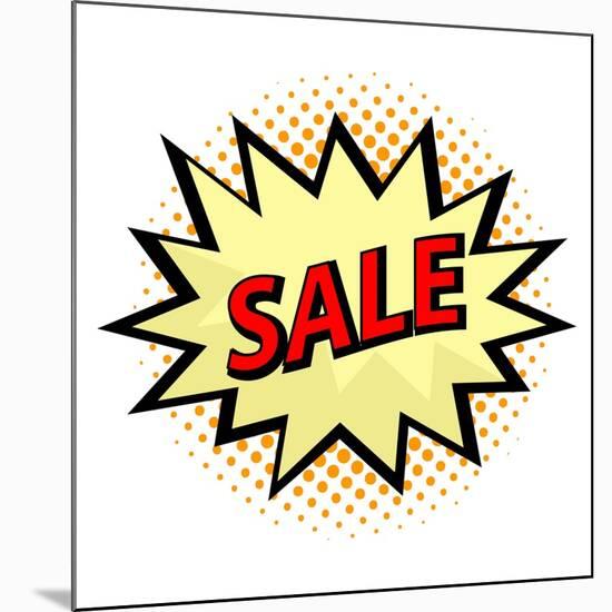 Sale Label in Pop Art Style-PiXXart-Mounted Art Print