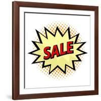 Sale Label in Pop Art Style-PiXXart-Framed Art Print