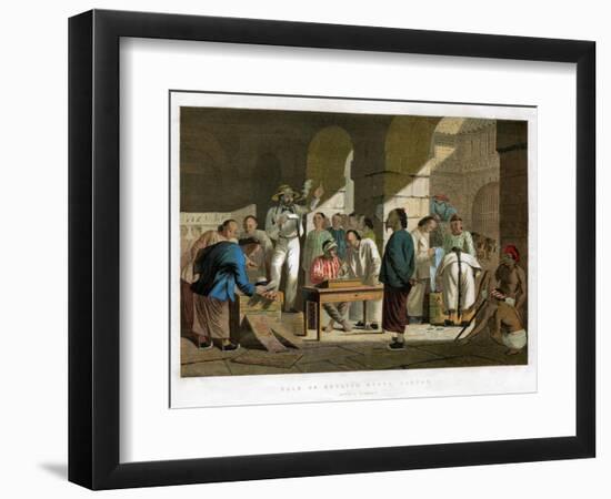 Sale of English Goods, Canton, 1858-Charles Wirgman-Framed Premium Giclee Print