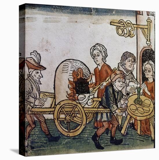 Sale of Rolls and Pretzels-Augsburgisch-Stretched Canvas