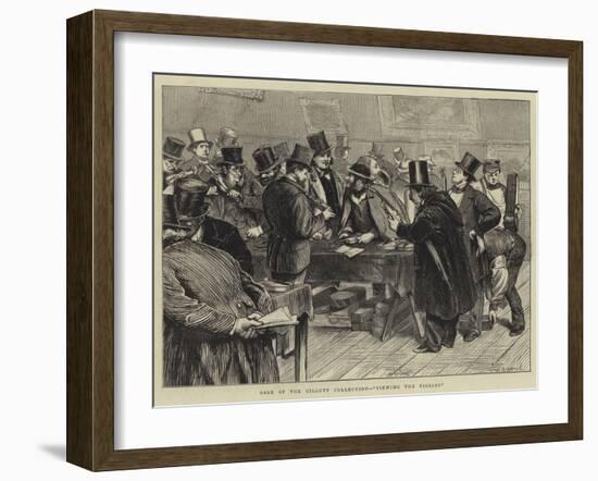 Sale of the Gillott Collection, Viewing the Violins-null-Framed Giclee Print