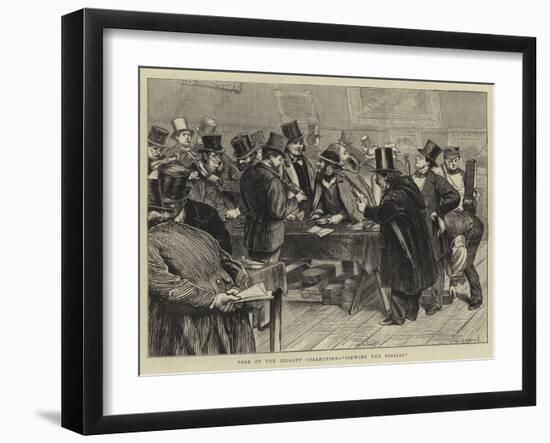 Sale of the Gillott Collection, Viewing the Violins-null-Framed Giclee Print