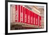 Sale Sign Banners in Central Paris, France, Europe-Julian Elliott-Framed Photographic Print