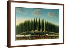 Salem Common on Training Day, 1808-George Ropes-Framed Giclee Print