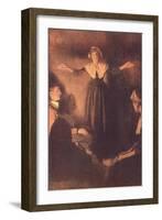 Salem Magistrates Examine of Rebecca Nurse, During Salem Witch Trials, 1692-null-Framed Art Print