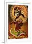 Salem, Massachusetts - Day of the Dead Marionettes-Lantern Press-Framed Art Print