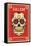 Salem, Massachusetts - Day of the Dead - Sugar Skull and Flower Pattern-Lantern Press-Framed Stretched Canvas