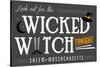 Salem, Massachusetts - Look Out for the Wicked Witch-Lantern Press-Stretched Canvas