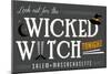 Salem, Massachusetts - Look Out for the Wicked Witch-Lantern Press-Mounted Art Print