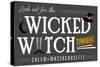 Salem, Massachusetts - Look Out for the Wicked Witch-Lantern Press-Stretched Canvas