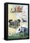 Salem, Massachusetts - Nautical Chart-Lantern Press-Framed Stretched Canvas