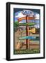 Salem, Massachusetts - Sign Destinations-Lantern Press-Framed Art Print