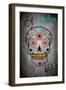 Salem, Massachusetts - Sugar Skull-Lantern Press-Framed Art Print