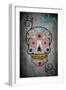 Salem, Massachusetts - Sugar Skull-Lantern Press-Framed Art Print