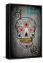 Salem, Massachusetts - Sugar Skull-Lantern Press-Framed Stretched Canvas