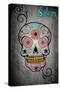 Salem, Massachusetts - Sugar Skull-Lantern Press-Stretched Canvas