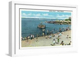 Salem, Massachusetts - View of the Salem Willows Beach-Lantern Press-Framed Art Print