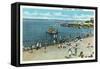 Salem, Massachusetts - View of the Salem Willows Beach-Lantern Press-Framed Stretched Canvas